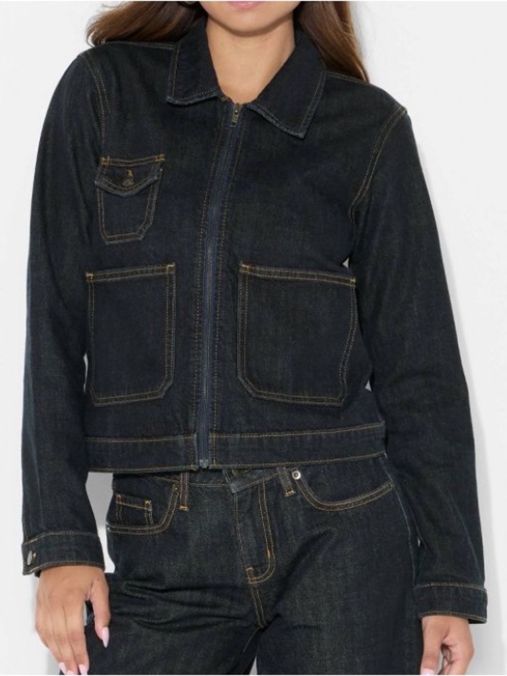 wild fable Dark Indigo Denim Zip Jacket